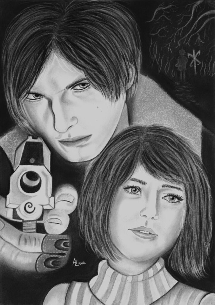 Resident Evil Graphitzeichnung