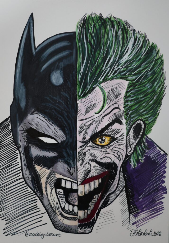 A4 Kunstdruck Batman/Joker