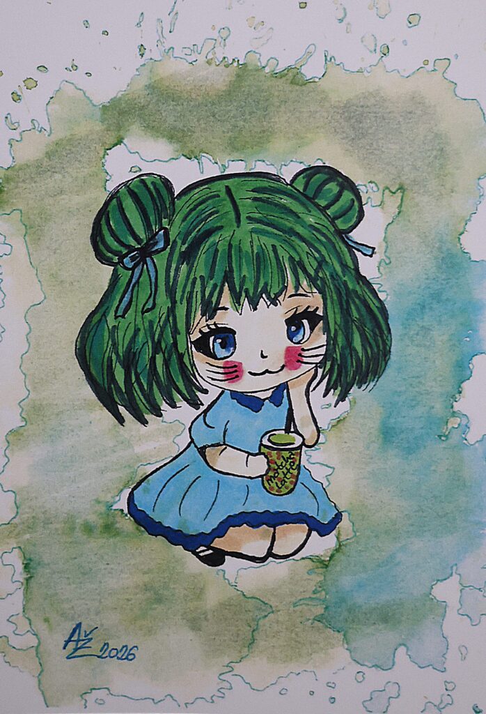 A6 Postkarte Cute Girl